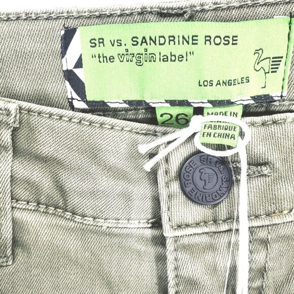 New Sandrine Rose by Free People Army Green Skinny Jeans‎ Women's Size 26 NWT - Picture 11 of 14